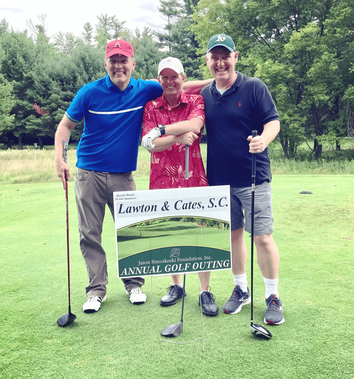 Jason Simcakoski and friends golfing